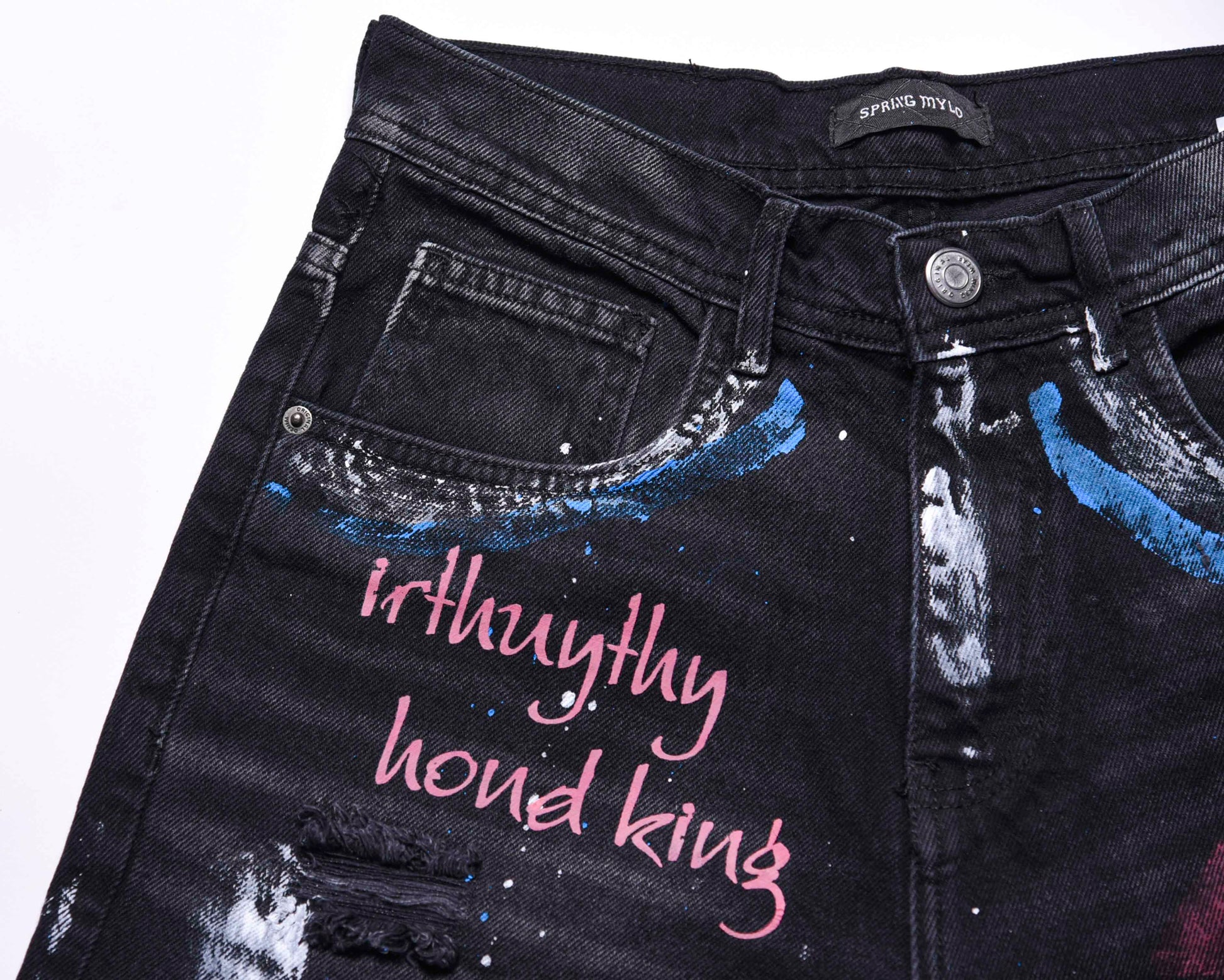 JEANS BAGGY FIT PRINTED WITH CUTTING